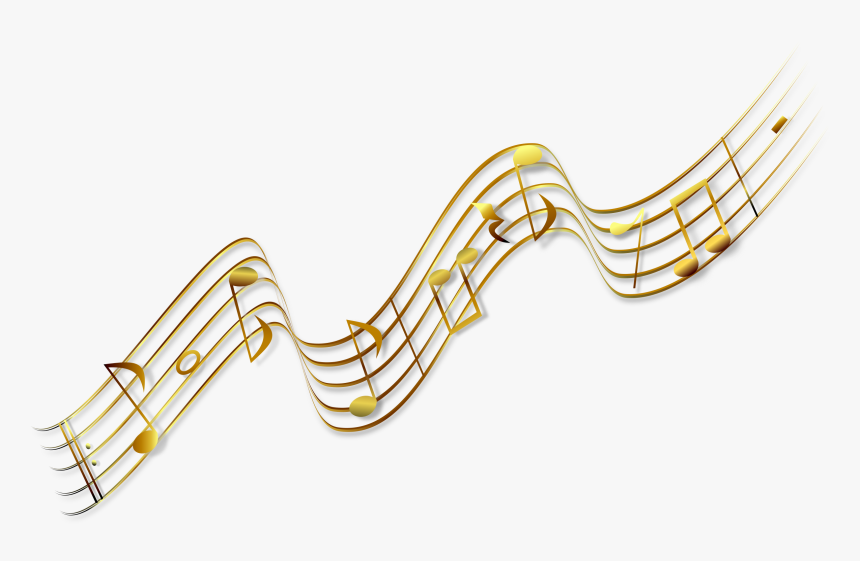 Notes Clipart Music Score - Gold Music Notes Transparent, HD Png Download, Free Download