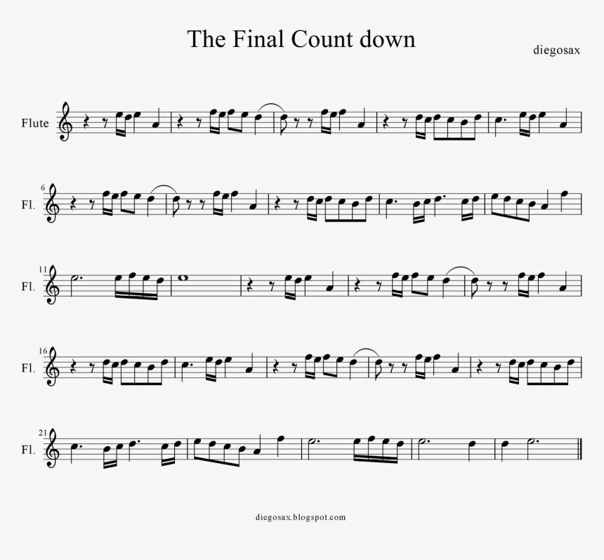 Final Countdown Trumpet Music, HD Png Download, Free Download