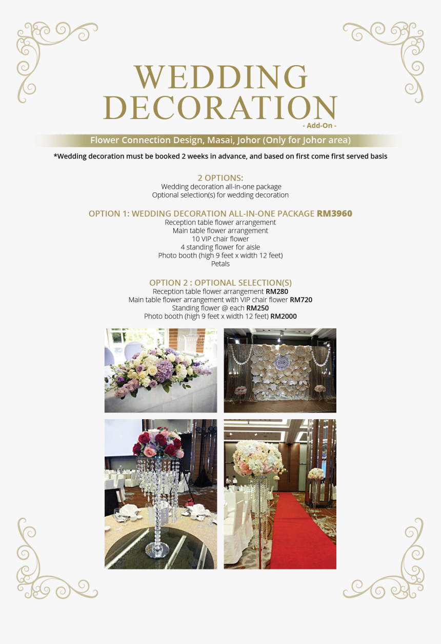 Transparent Wedding Decorations Png - Wedding Decoration Flyer Png, Png Download, Free Download