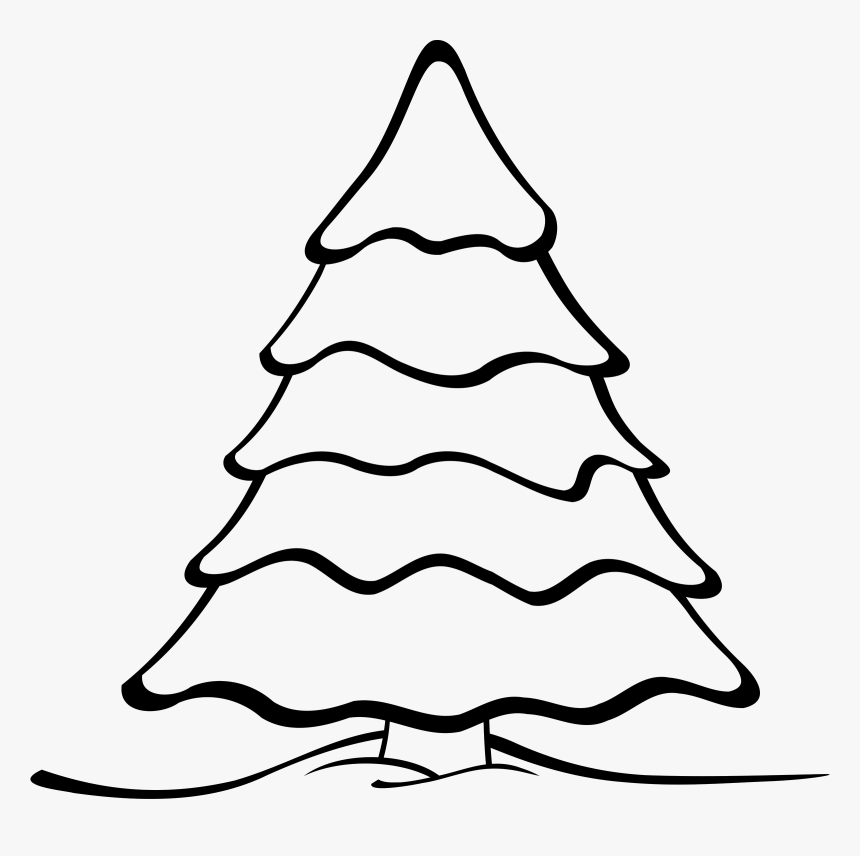 Christmas Tree Clipart Black And White Black And White - Christmas Tree Black And White Clipart, HD Png Download, Free Download