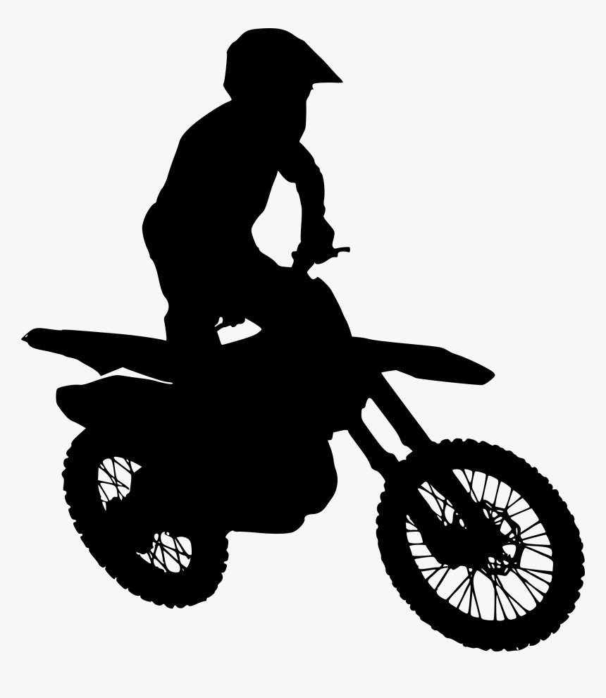 Silhouette Dirt Bike Svg, HD Png Download, Free Download