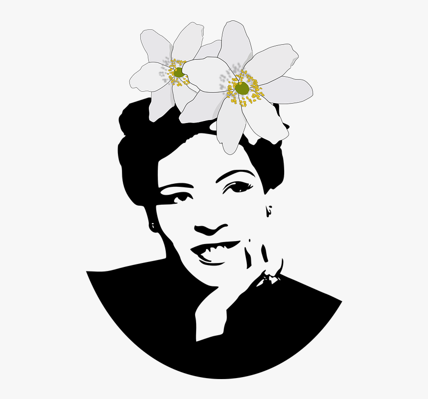 Woman, Flower, Hair, Collage - Billie Holiday Clip Art, HD Png Download, Free Download