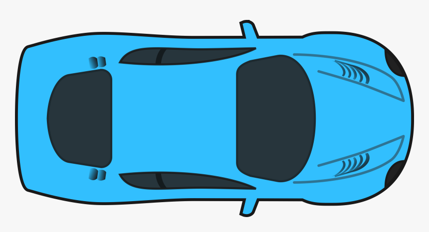 Cartoon Car Top View - Race Car Top Down Clipart, HD Png Download, Free Download