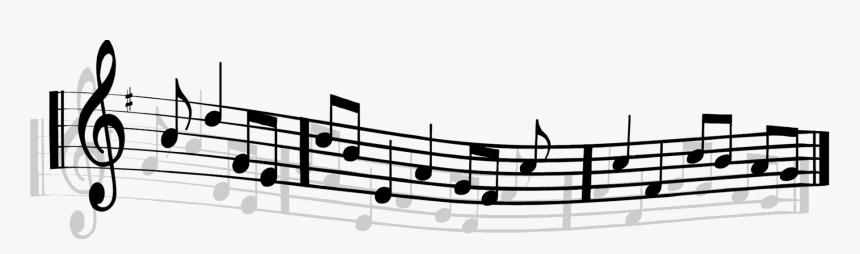 Sheet Music Clipart Music Score - Row Of Music Notes, HD Png Download, Free Download