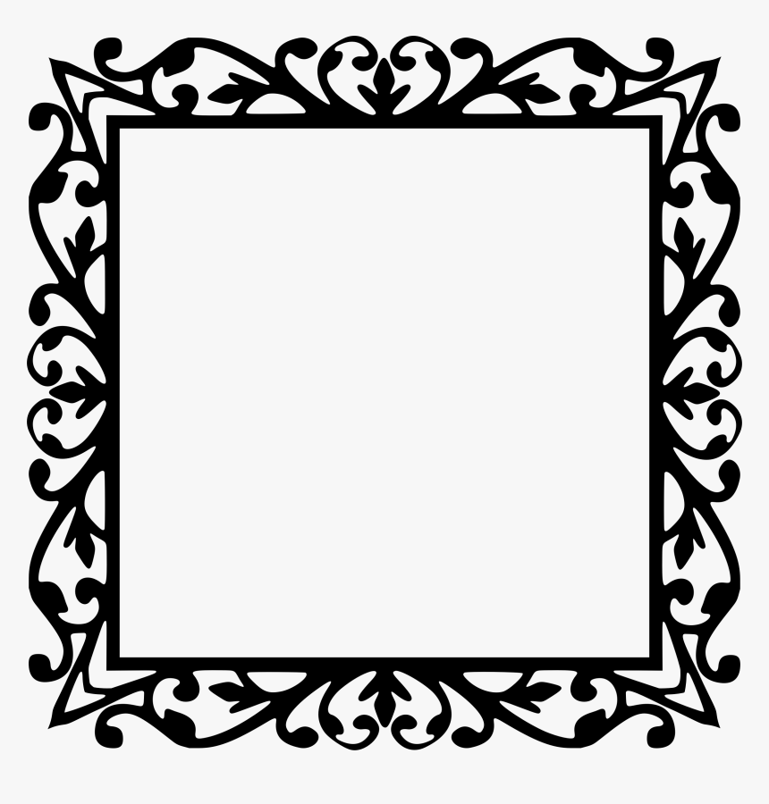 Clip Art Floral Vector - Vintage Frame Silhouette, HD Png Download, Free Download