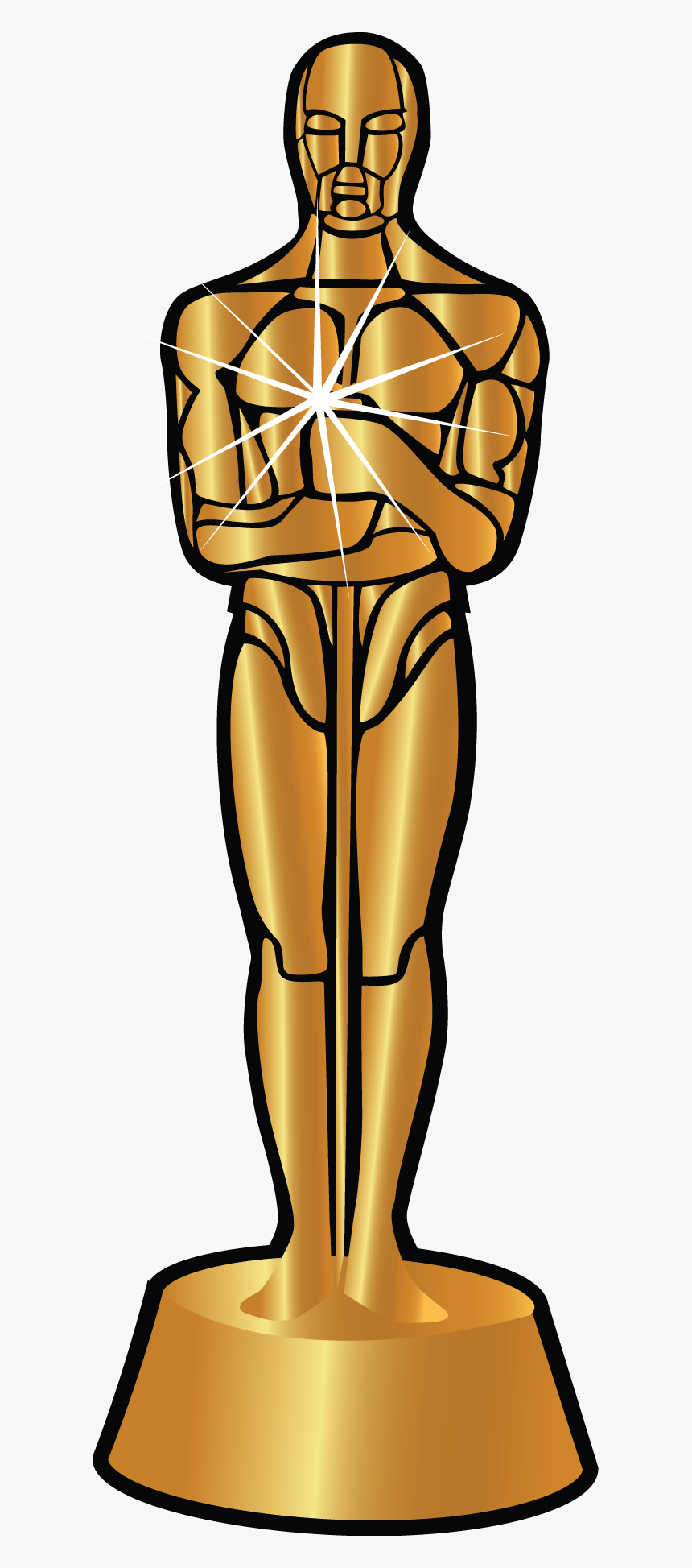 Oscar Clipart Actor Award Pencil And In Color Oscar - Academy Award Clip Art, HD Png Download, Free Download