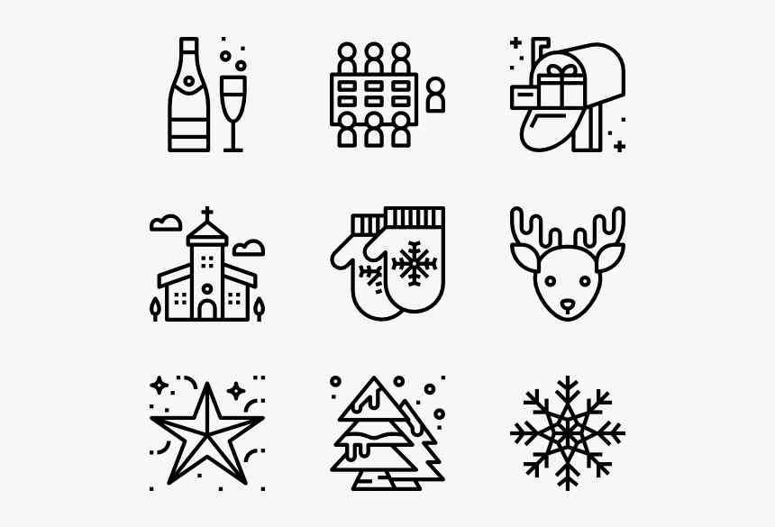 Christmas - Family Line Icon Png, Transparent Png, Free Download