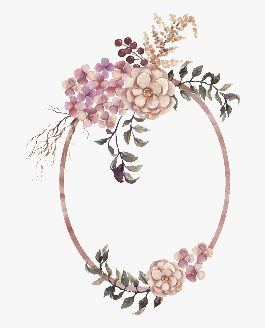 Free Wedding Decoration Watercolor Transparent - Wreath, HD Png Download, Free Download