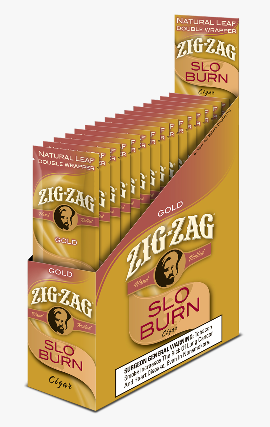 Zig Zag Wraps Slow Burn Gold 15/2 - Zig Zag Slo Burn Wraps, HD Png Download, Free Download