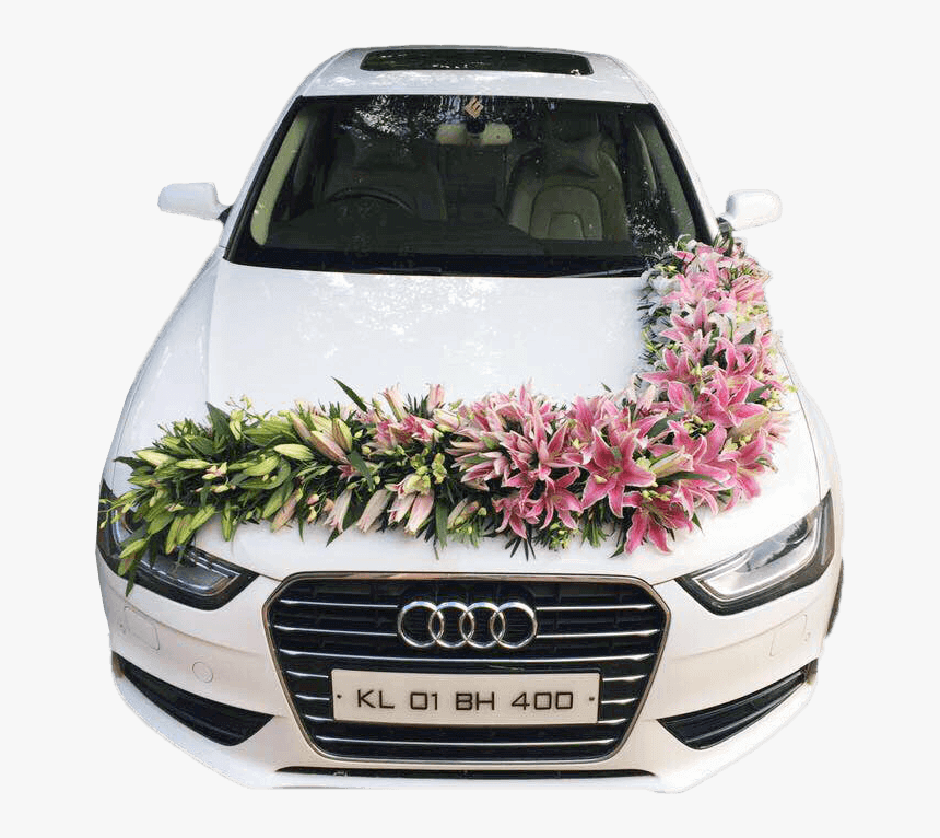 Wedding Care Decoration With Flowers - Flower Car Decoration For Wedding, HD Png Download, Free Download