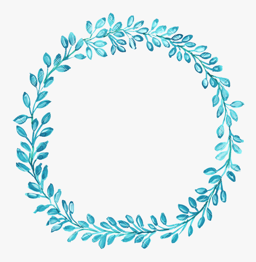 Ornament Photos By Canva - Turquoise Floral Wreath Png, Transparent Png, Free Download