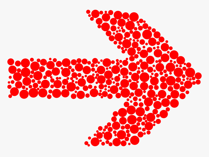 Red Circles Arrow - Right Arrow With Hearts, HD Png Download, Free Download