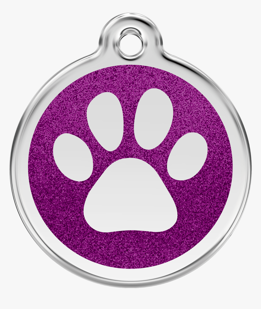 Purple Glitter Pet Id Tag - Cartoon 3d Dog Collar With Tag, HD Png Download, Free Download