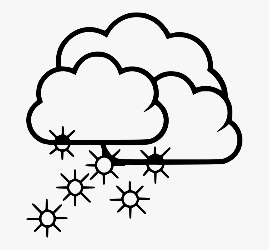 Blizzard, Snow, Snowfall, Cold, Frost, Winter, Frozen - Thunder And Lightning Drawing, HD Png Download, Free Download