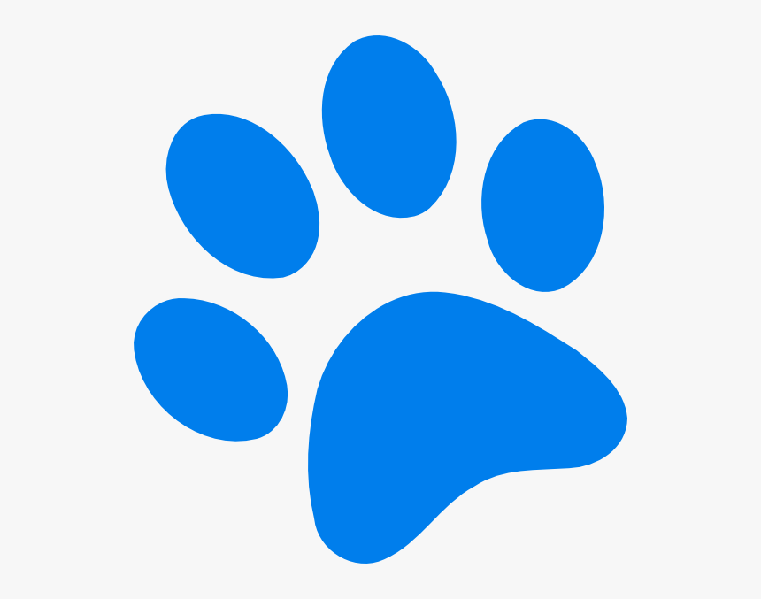 Download Blue Paw Print Svg Clip Arts - Dog Paw Print Blue, HD Png ...