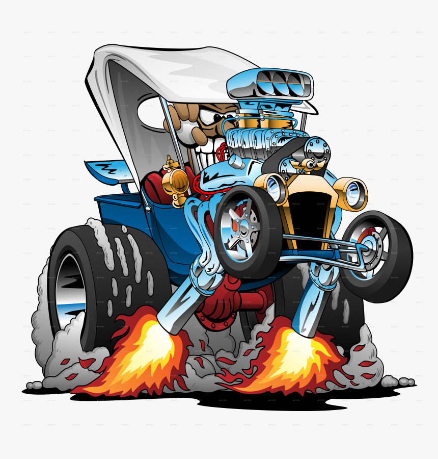 Hot Rod Cartoon T Shirt, HD Png Download, Free Download