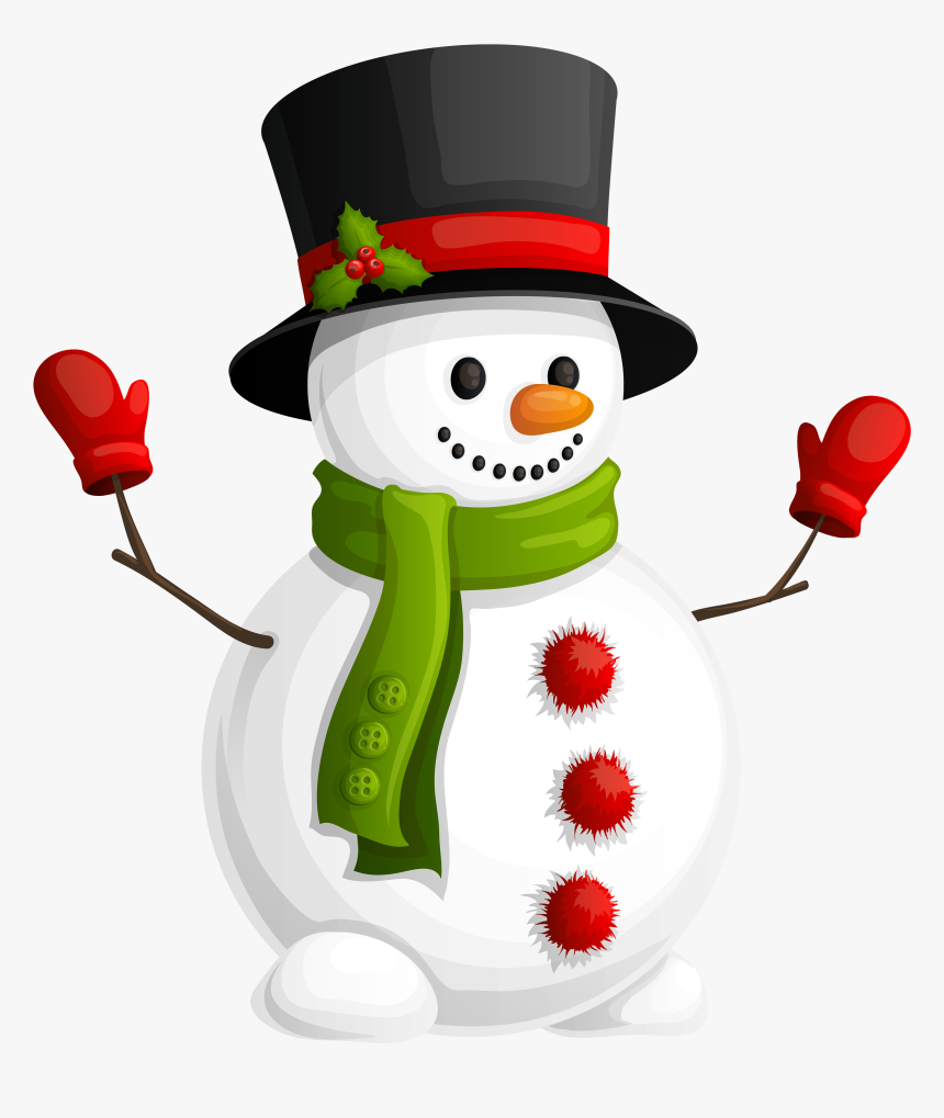 Snowman Png Transparent Image - Snowman Clipart Transparent Background, Png Download, Free Download