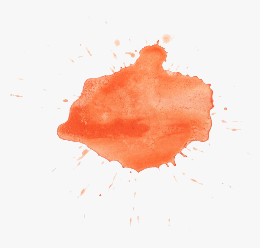 Vector Orange Watercolour - Orange Watercolour On Transparent, HD Png Download, Free Download
