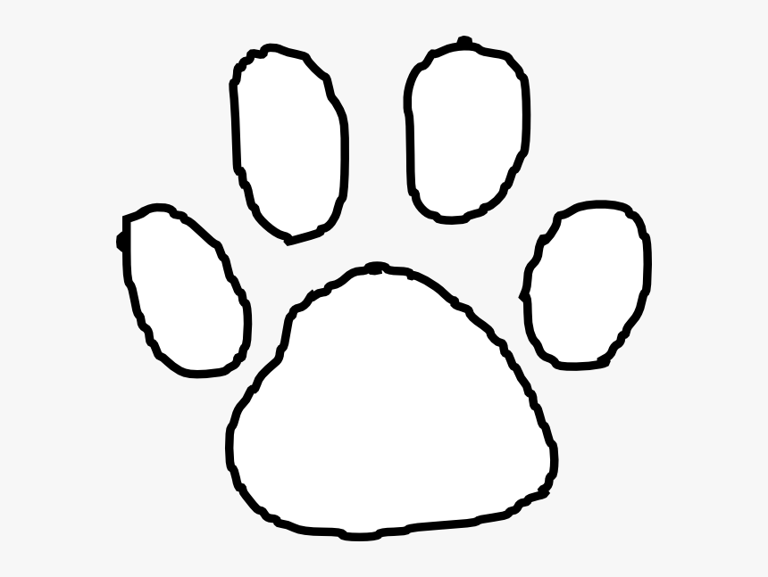 Tiger Paw Print Outline Svg Clip Arts, HD Png Download, Free Download