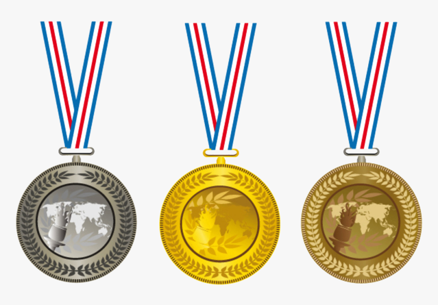 Gold Medal Olympic Medal Clip Art - Gold Silver Bronze Medals Png, Transparent Png, Free Download