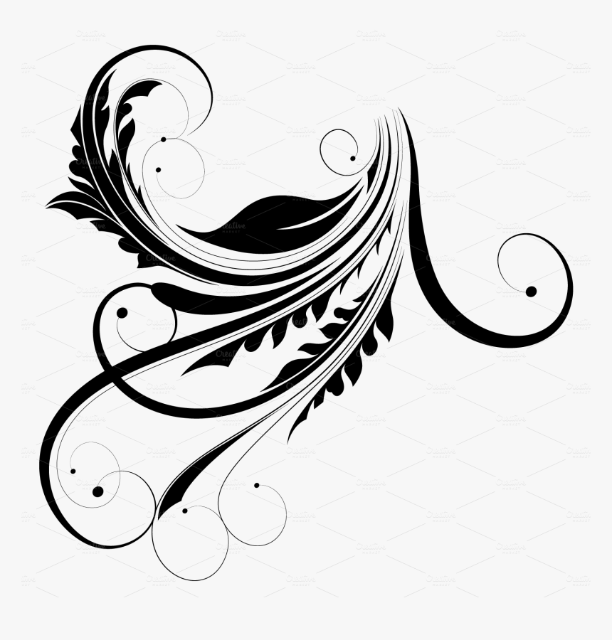 Black Swirls Png, Transparent Png, Free Download