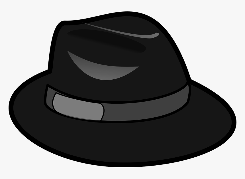 Chapéu, Black, Fedora, Elegante, Chapéus, Gangster - Black Hat Clipart Png, Transparent Png, Free Download