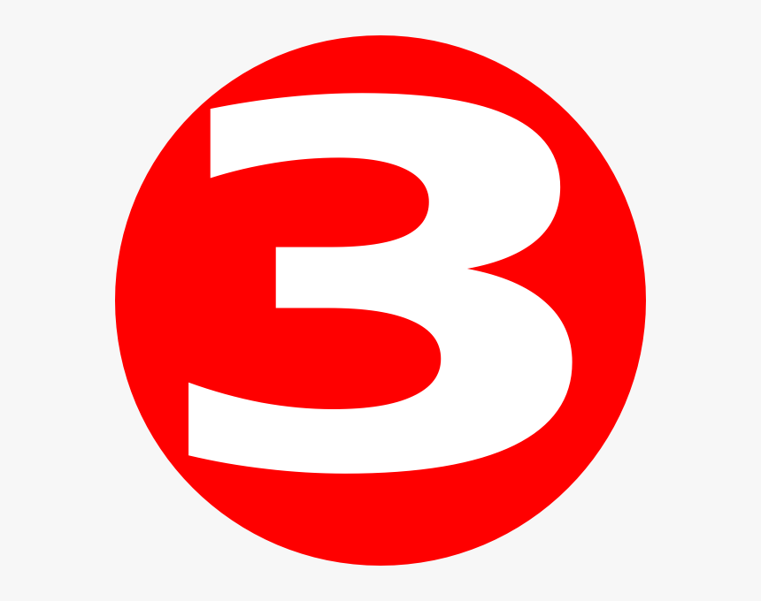 Glossy Red Circle Icon With - Red Circle Number 3, HD Png Download, Free Download