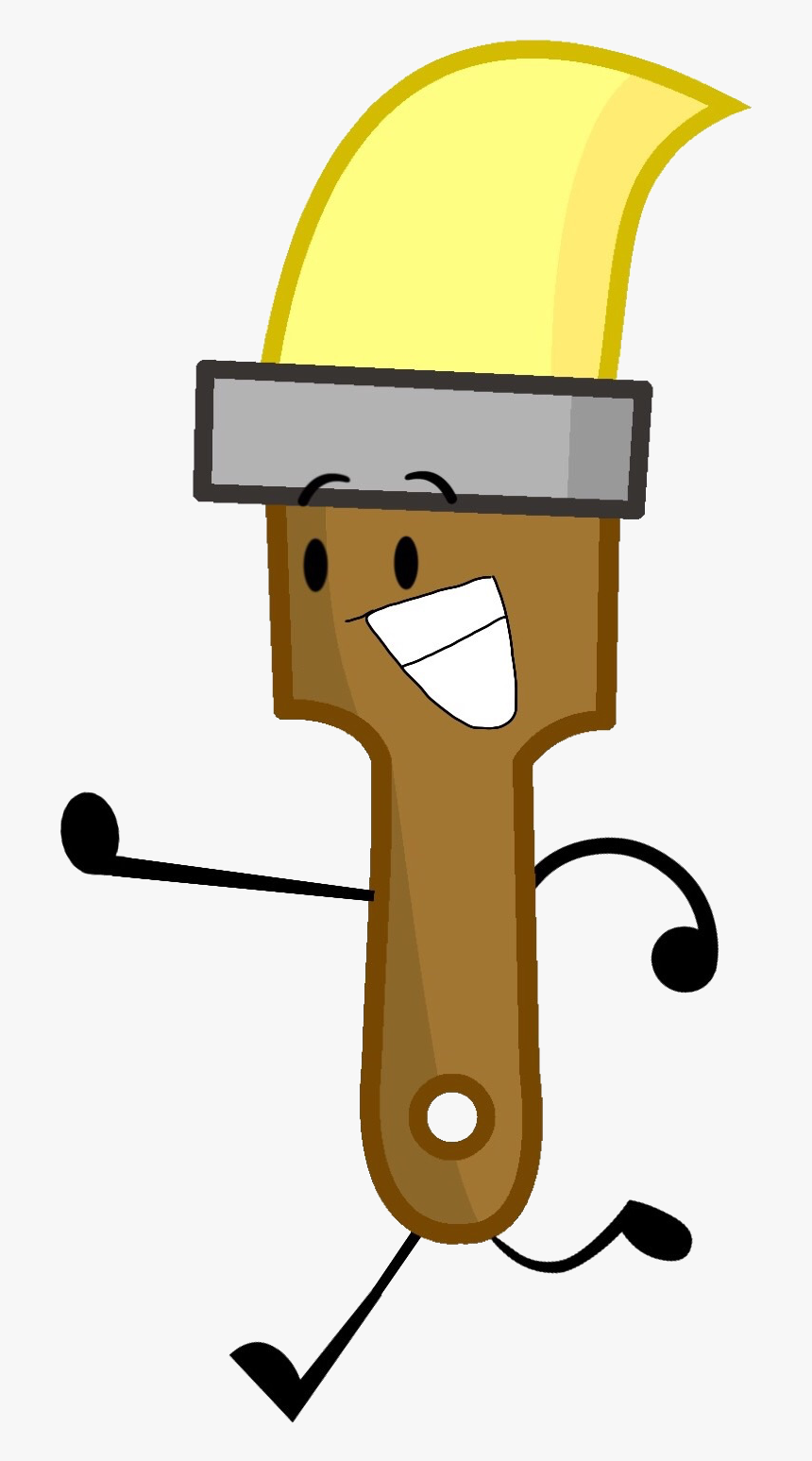 Paintbrush"s High Five Pose By Ball Of Sugar - Bfdi Lightbulb, HD Png Download, Free Download