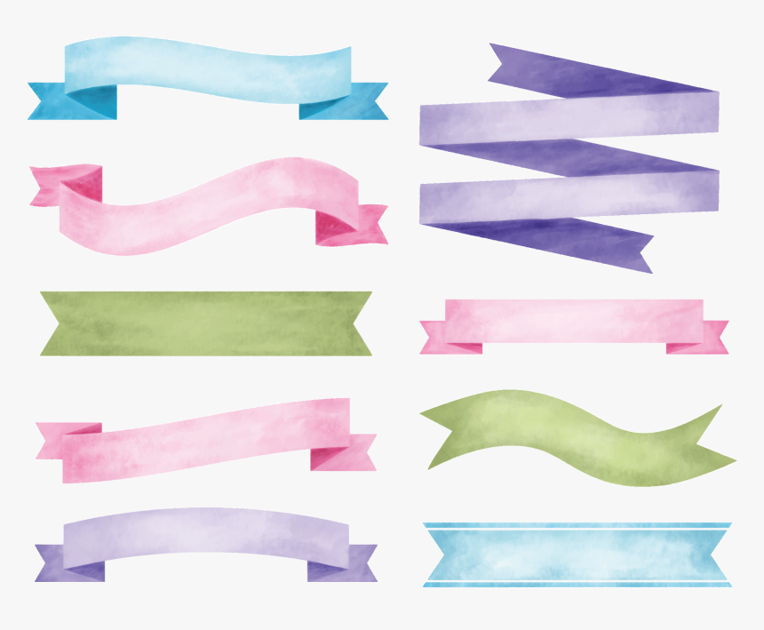 Label Png Free Image - Watercolour Free Vector Ribbon, Transparent Png, Free Download