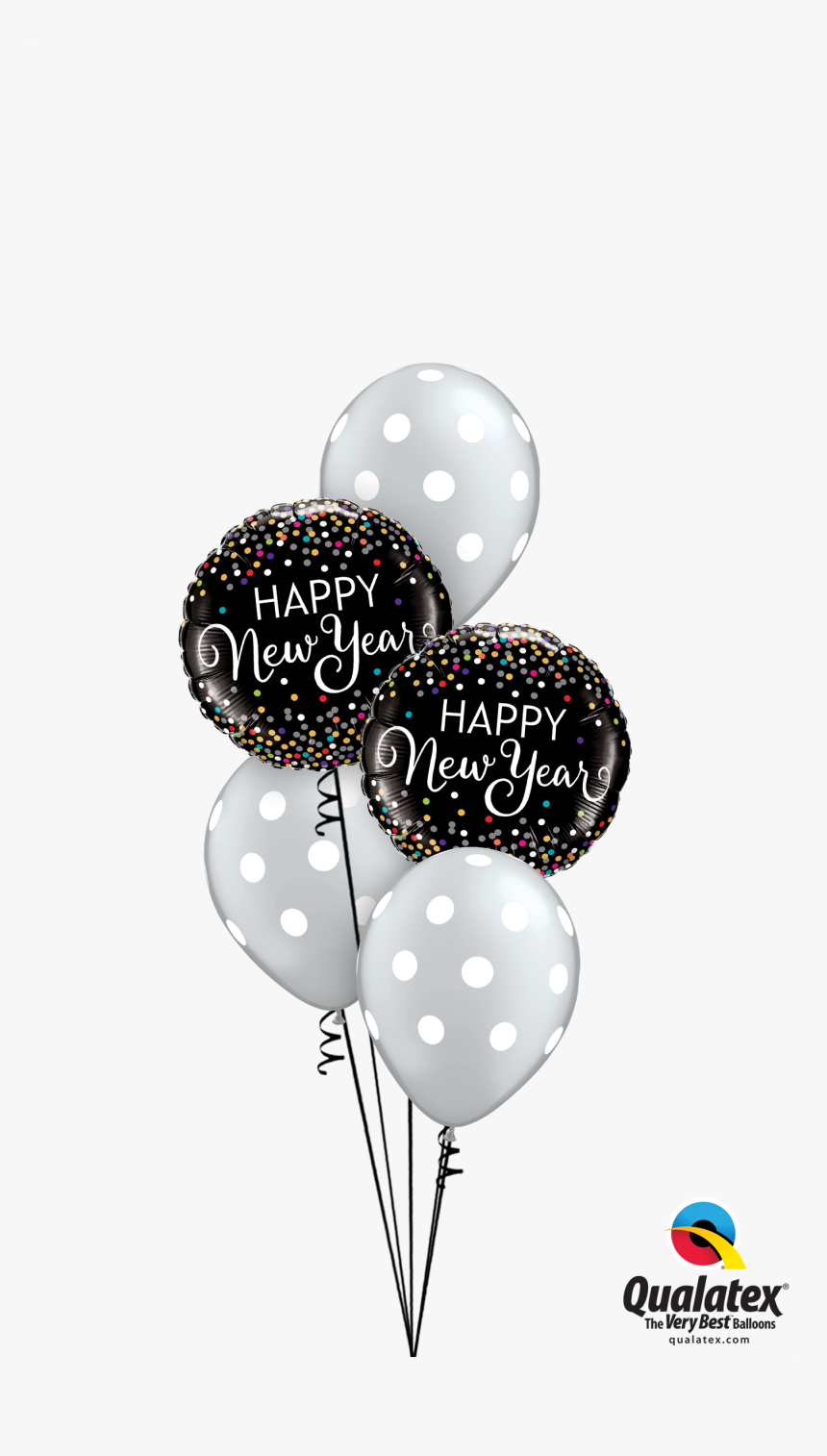 New Years Confetti Streamers Balloon Bouquet At London - Engagement Congrats Balloon, HD Png Download, Free Download