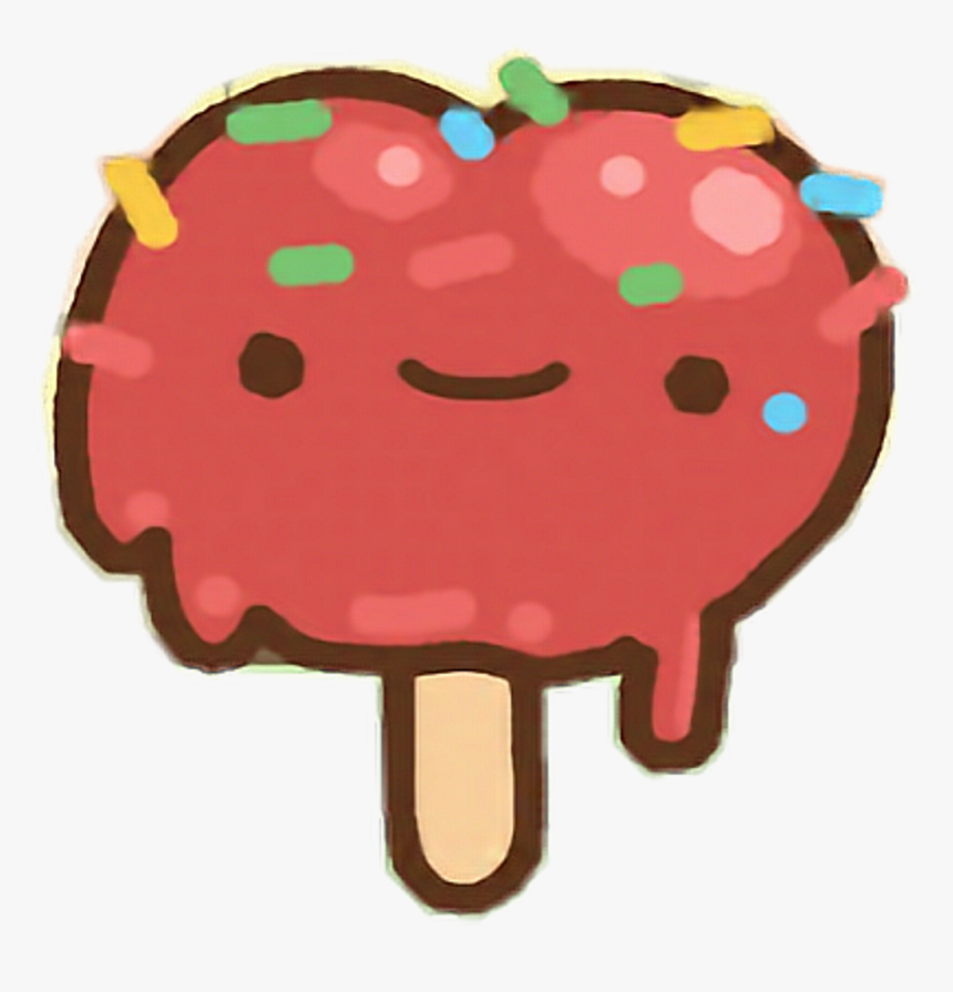 #clawbert #cute #kawaii #cartoon #apple #stick #sugar - Cute Caramel Apple Cartoon Apple Transparent Background, HD Png Download, Free Download