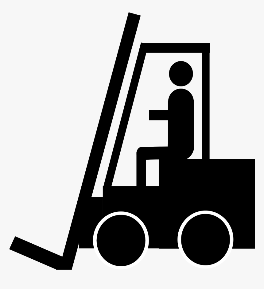 Montacargas, Transportador De Palets - Forklift Clipart Black White, HD Png Download, Free Download