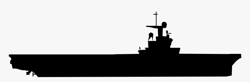 Aircraft Carrier Silhouette Airplane Navy - Aircraft Carrier Silhouette Clip Art, HD Png Download, Free Download