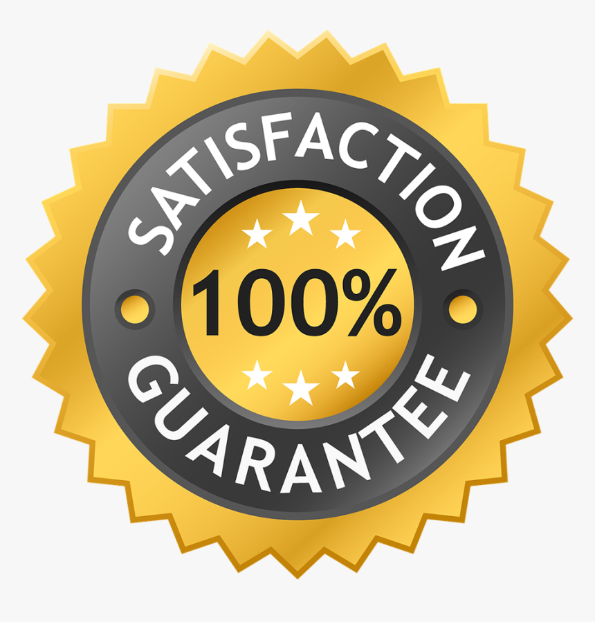 Satisfaction Label, Guarantee Label, 100 Satisfaction - Money Back Guarantee Png, Transparent Png, Free Download