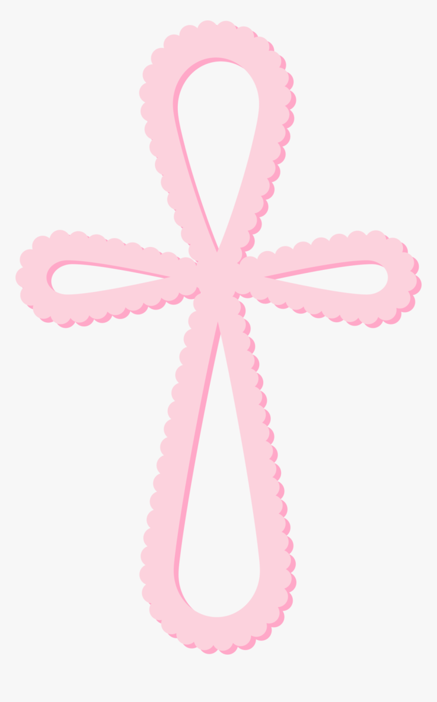 First Communion Objects Clip Art - Cross Baptism Pink Png, Transparent Png, Free Download