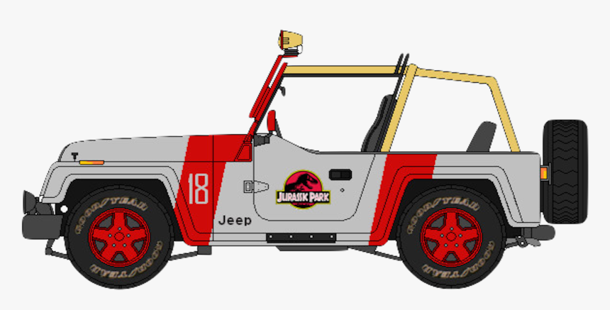 Jurassic Park Jeeps - Jurassic Park Jeep Transparent, HD Png Download, Free Download