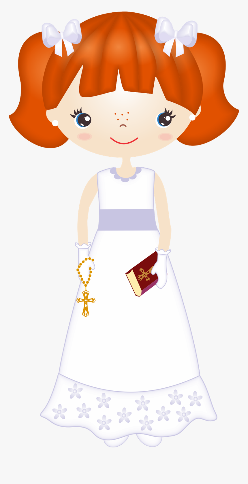 First Communion Girls Firstmunion Clip Art Oh My - Girl Communion Png, Transparent Png, Free Download