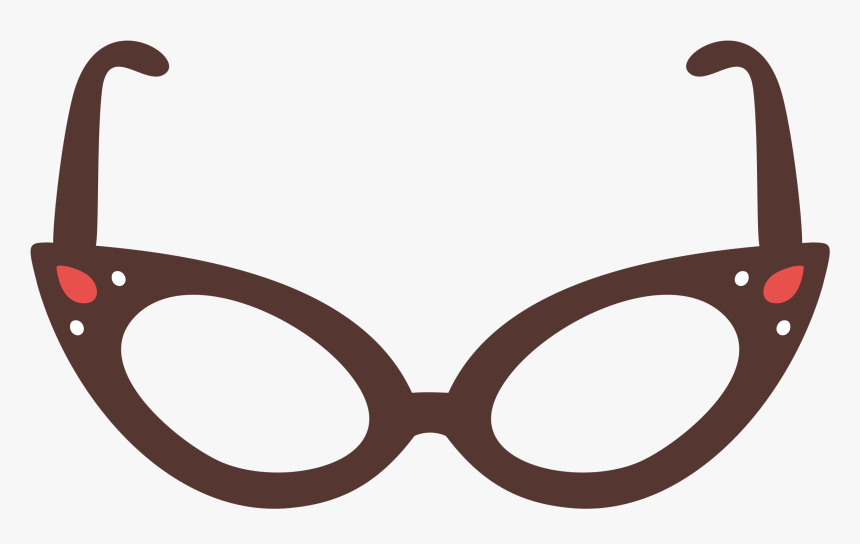 Cat Eye Glasses Clipart - Cat Eye Cartoon Glasses, HD Png Download, Free Download