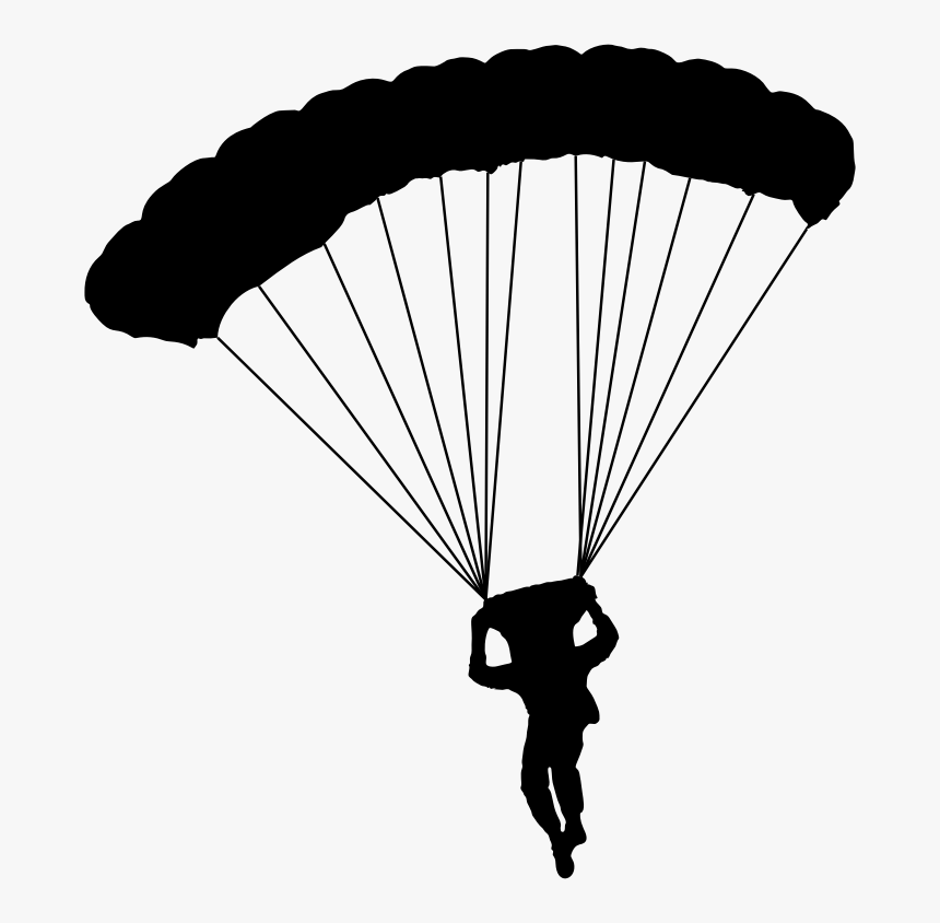 Parachuting Silhouette, HD Png Download, Free Download