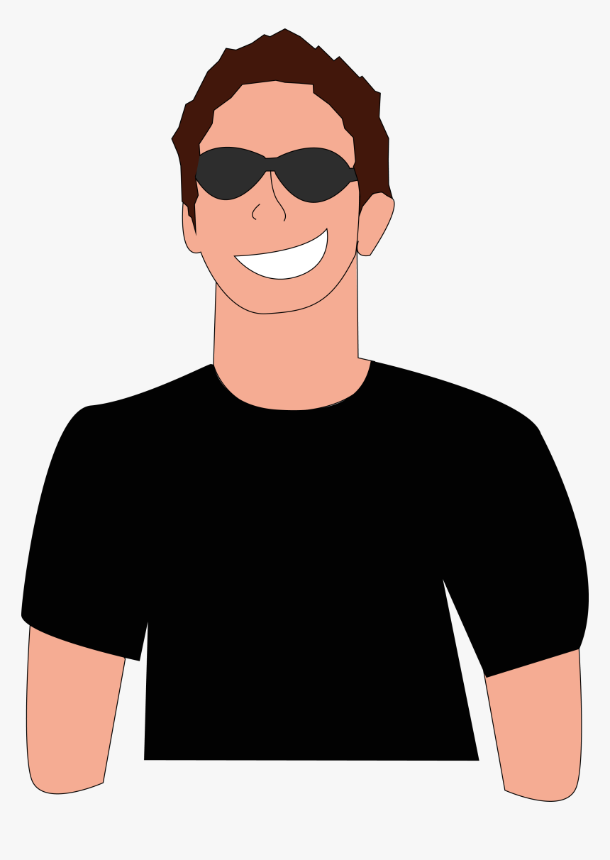 Glasses Clipart Man - Man In Sunglasses Cartoon, HD Png Download, Free Download