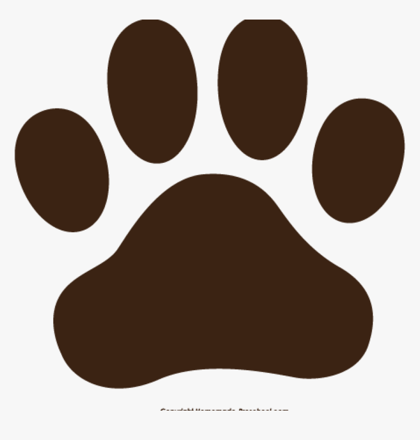 Paw Prints Clipart Free Paw Prints Clipart Space Clipart - Brown Paw Print Clip Art, HD Png Download, Free Download