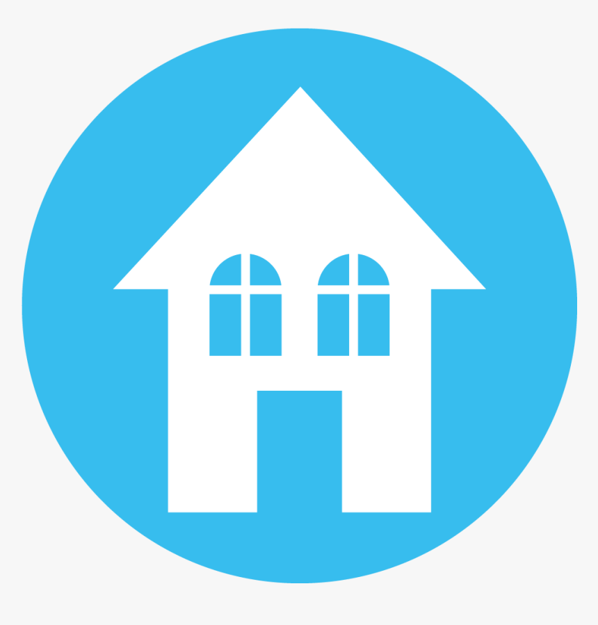 House In Blue Circle Icon - Linkedin Share Icon Png, Transparent Png, Free Download