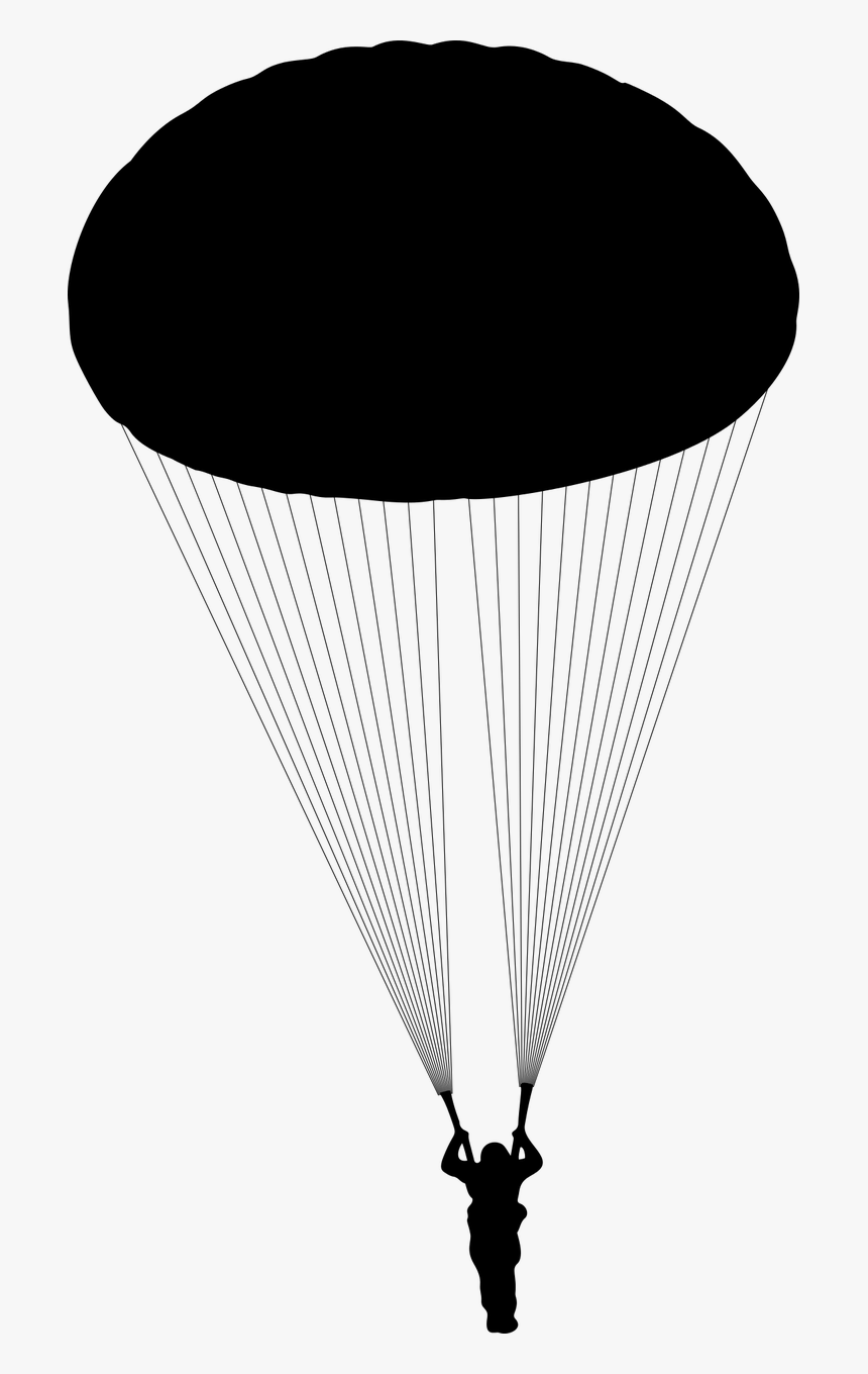 Parachute Silhouette Png, Transparent Png, Free Download