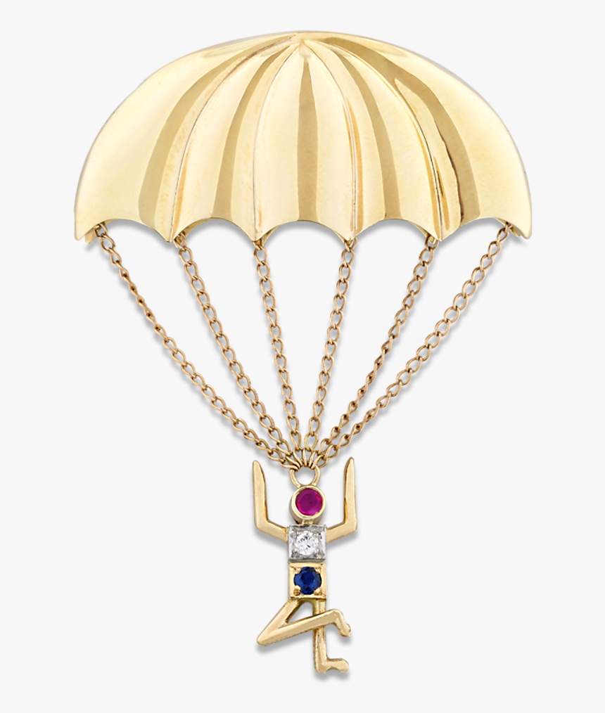 Wwii Paratrooper Brooch - Parachute Pendant, HD Png Download, Free Download