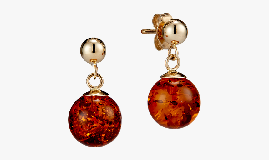 Our Selection Earrings In Cognac Amber And Gold - Earrings, HD Png Download, Free Download