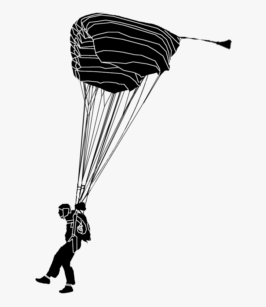 Sports,drawing,sports Equipment,paragliding - Parachute Landing Png, Transparent Png, Free Download