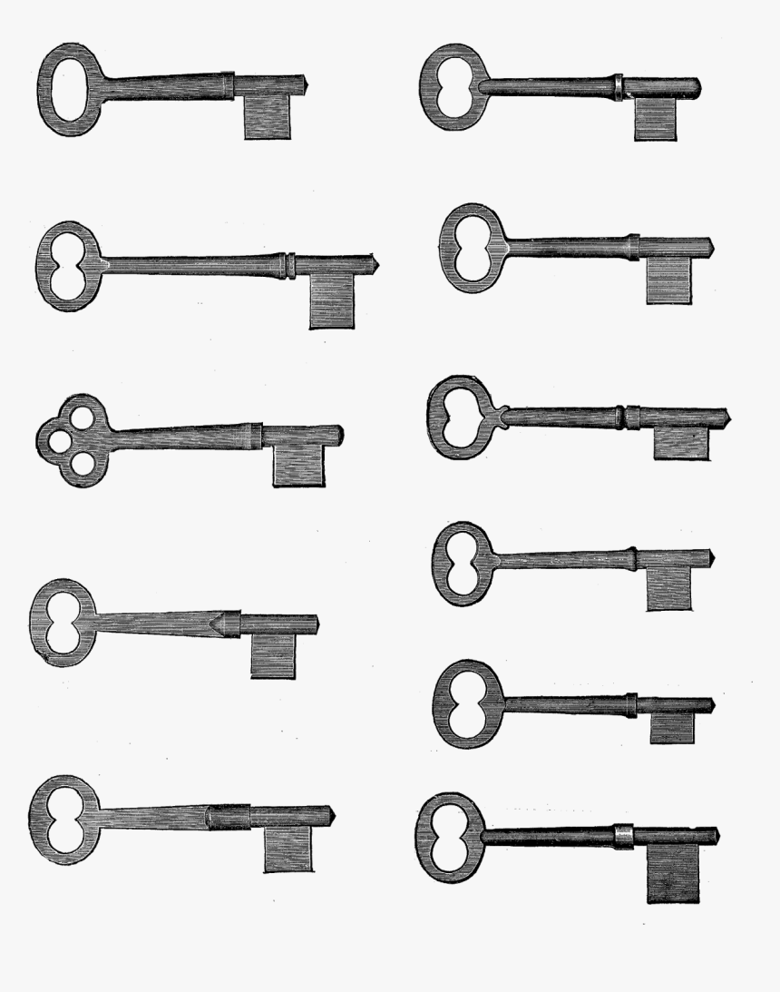 Digital Collage Vintage Key Clip Art - Metalworking Hand Tool, HD Png Download, Free Download