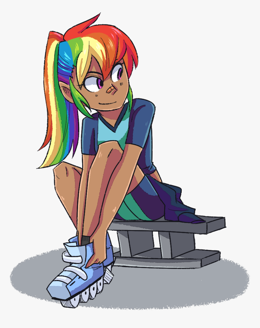 Looji, Bandaid, Cinder Block, Human, Humanized, Rainbow - Cartoon, HD Png Download, Free Download