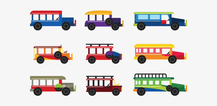 Jeepney Vector - Jeepney Side View Vector, HD Png Download, Free Download