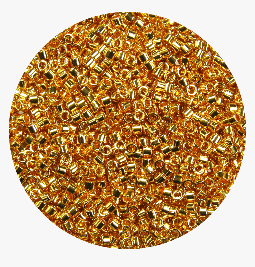 22k Gold Plated 11/0 Delica Seed Beads - Circle, HD Png Download, Free Download